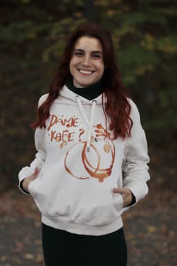 Mikina Dáme Kafe? - pro světlé chvilky