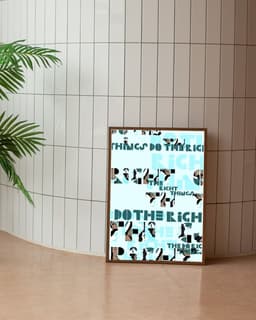 Typografický plakát A3 – Správná cesta