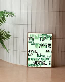 Typografický plakát A3 – Klid 