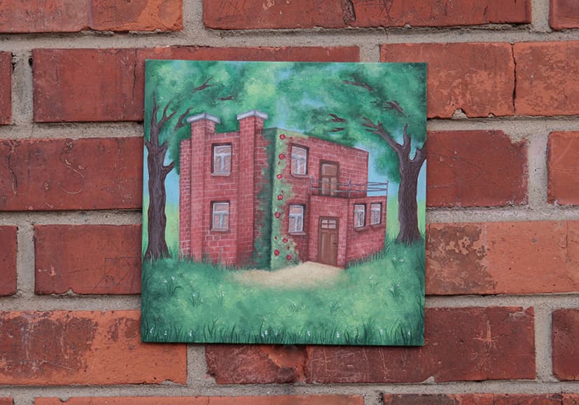 Baťův domek - olejomalba